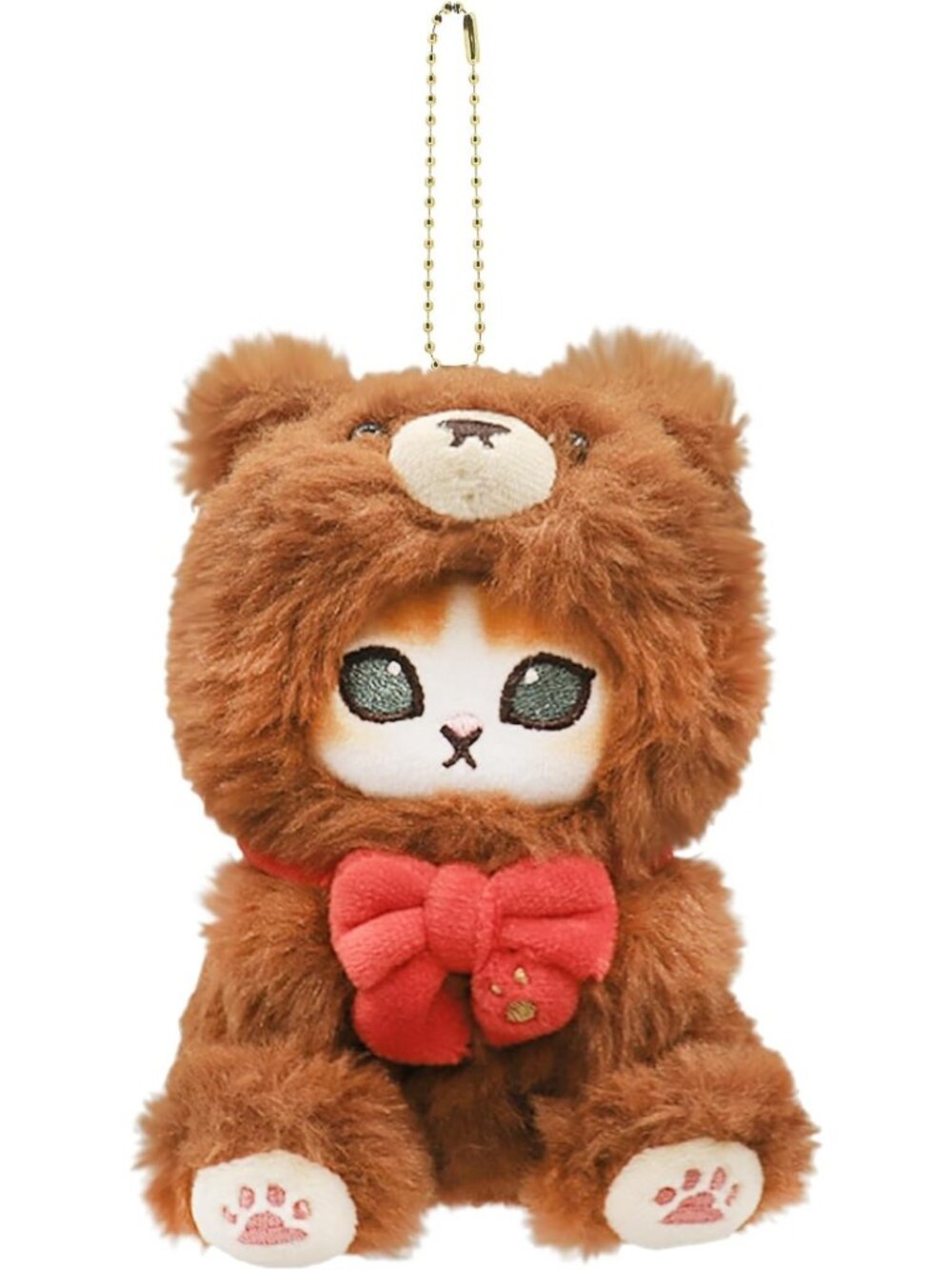Adorable Teddy Bear Shark Cat Plush Keychain - Cute Bag Charm & Gift for Animal